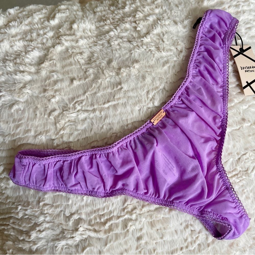 💜 Daydream Nation Purple LA Gin N Tonic Brazilian Cut Bikini Panty Panties NWT